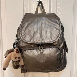 Kipling City Mini Backpack in Metalic Glow
